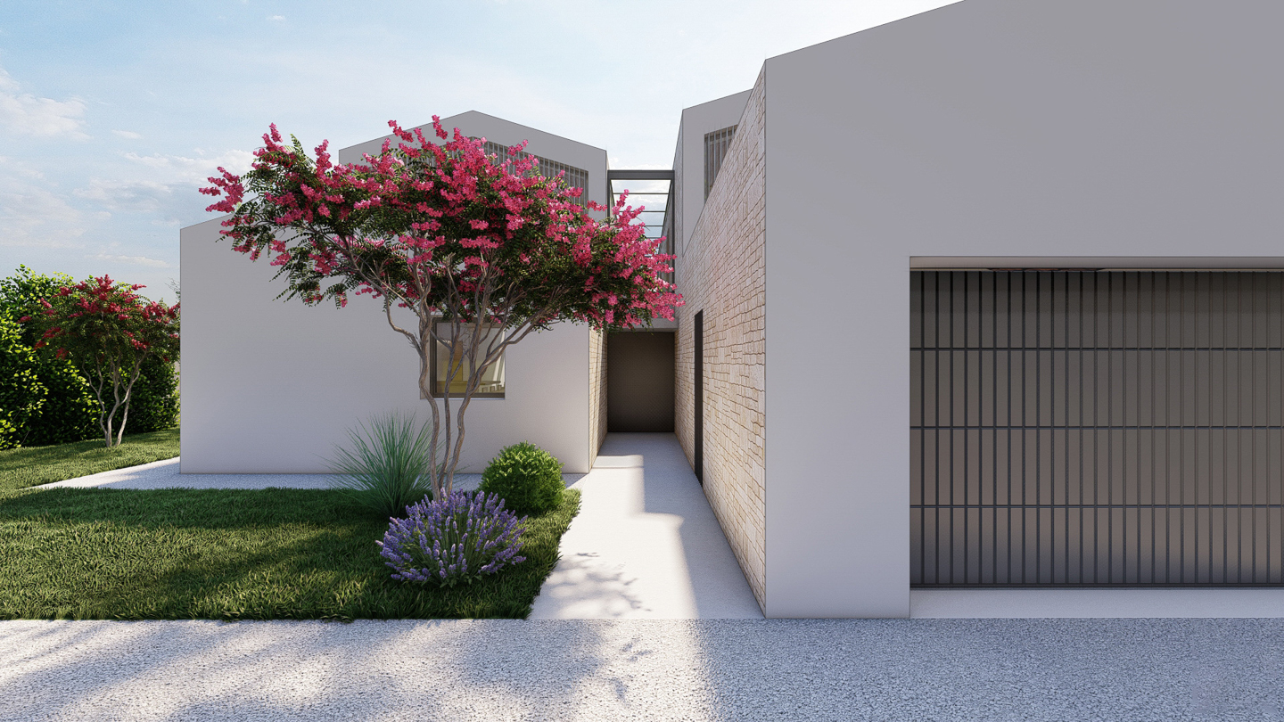 Perspective façade d'entrée