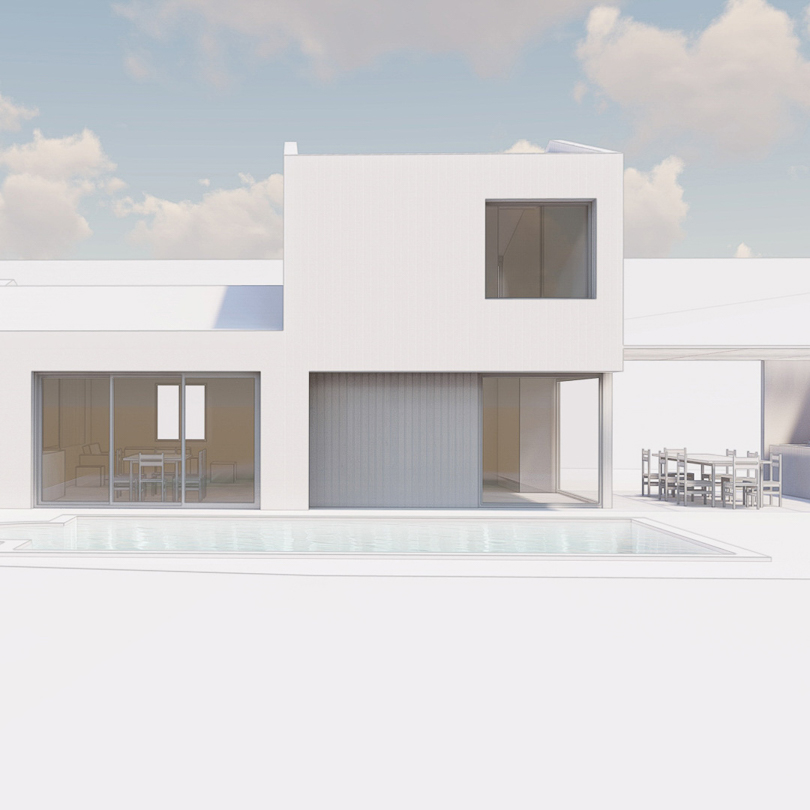 Perspective façade sud-ouest